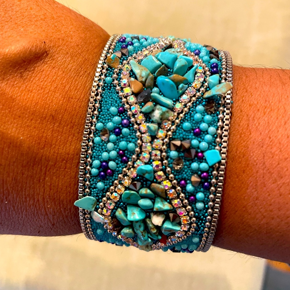 Bohemian Handmade Ethnic Style Bracelet-Aqua Blue
